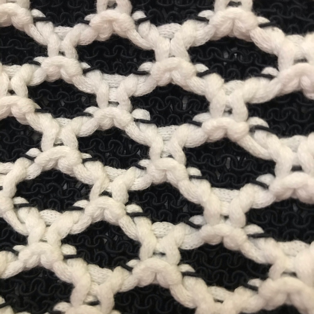 Rag & Bone Taryn Crochet Mesh Black White Sweater - Picture 5 of 9